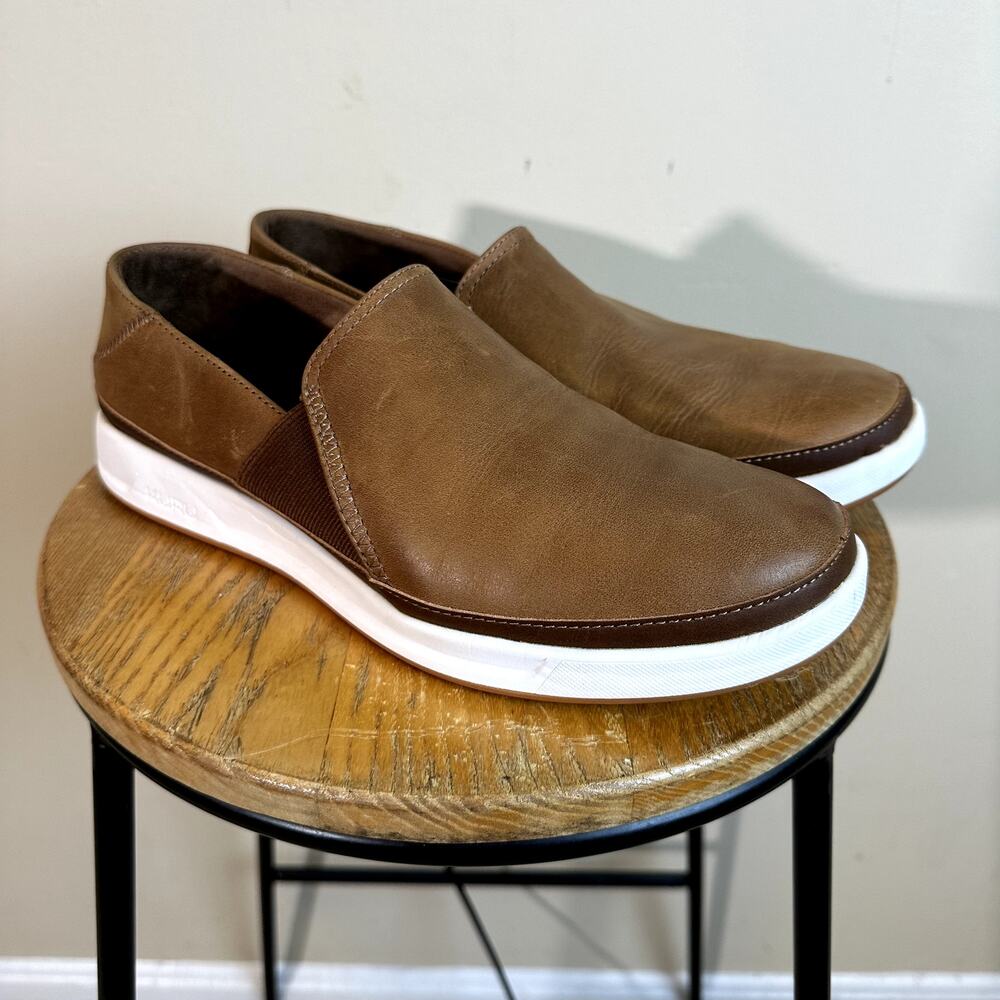 Kuru Brown Leather Slip on Comfort Support Shoes Women’s 11 EUC